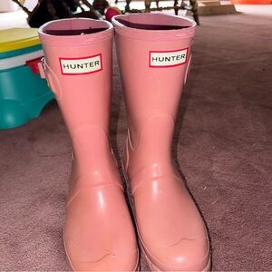 Hunter Pink Waterproof Boots